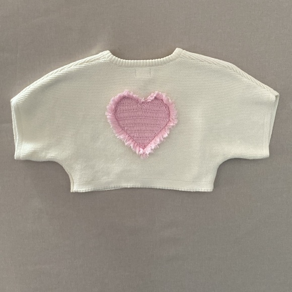 Hatley White Heart Cardigan Sweater 9-12 Months - Picture 5 of 9